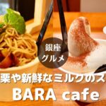 【銀座グルメ】BARA cafe：期間限定・笠間和栗のモンブラン！ミルキーな絶品ソフトも