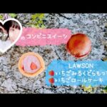 【コンビニスイーツ】LAWSONのUchi Café×ICHIBIKO🍓いちごスイーツたち食べてみた◡̈⃝