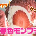 【イチゴのスイーツ】ふんわり！サクサク！春色モンブランを食べてみた＜NEWS CH.4＞