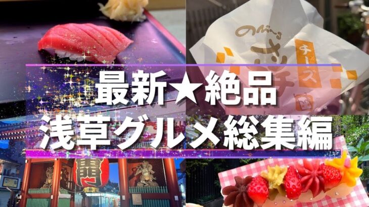 【浅草】最新★絶品！浅草グルメ食べ歩き総集編｜行列覚悟、テレビやSNSで話題のお店からNEWオープンのお店まで11選ご紹介｜浅草メンチ｜Ｂ級グルメ｜寿司｜カフェ｜抹茶やお芋スイーツなど