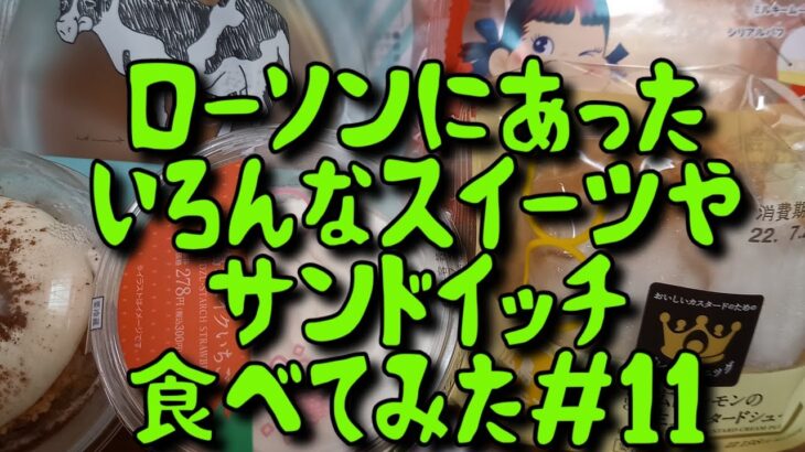 【爆食主婦】コンビニ(ローソン)にあった新商品やいろんなスイーツ・サンドイッチ食べてみた！＃11