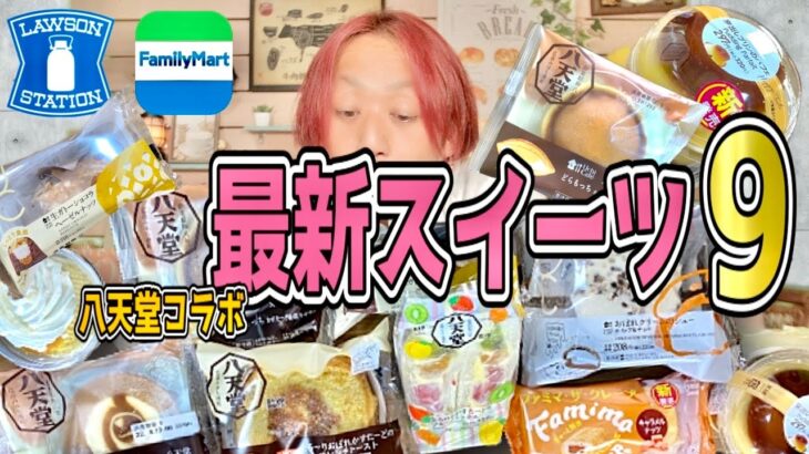 【コンビニスイーツ】8/16最新スイーツ９商品‼八天堂コラボまたまた登場‼ローソンスイーツ＆ファミマスイーツ