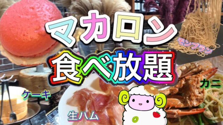 【食べ放題】これ全て食べ放題!!マカロン・生ハム・カニ・搾りたてモンブラン【スイーツバイキング】