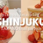 【vlog】タカノフルーツパーラーオーダーバイキングで苺スイーツをたらふく食べる🍓😋 |タカノフルーツパーラー新宿高島屋店