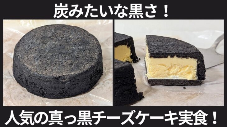 安く美味い高コスパお取り寄せチーズケーキ！【ラ・ファミーユ】真っ黒チーズケーキを食べてみた